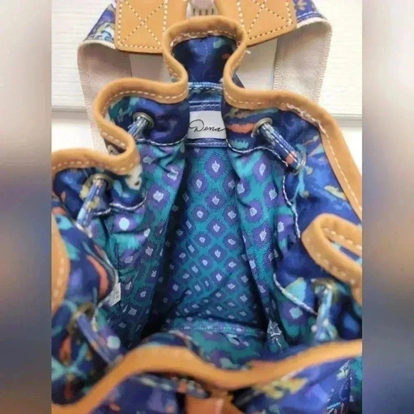 Dena Designs by Kumari North South Boho Canvas Drawstring Paisley Back Pack - Picture 3 of 5